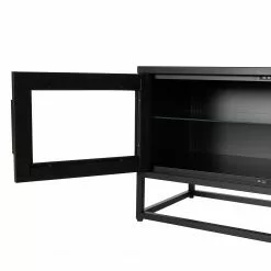 Ars manufacti TV-Lowboard Kayys - Glas / Metall - Schwarz -Kommoden Verkäufe 2023 1000219019 210330 15104700008 DETAILS P000000001000219019