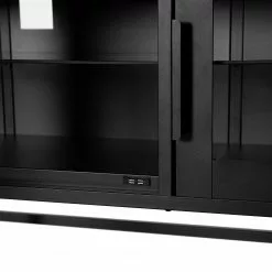 Ars manufacti TV-Lowboard Kayys - Glas / Metall - Schwarz -Kommoden Verkäufe 2023 1000219019 210330 15105100010 DETAILS P000000001000219019