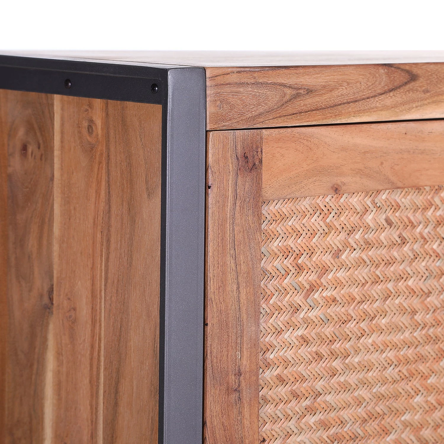 Ars manufacti TV-Lowboard Leyma - Rattan / Akazie massiv - Akazie / Anthrazit 6 Ars manufacti TV-Lowboard Leyma - Rattan / Akazie massiv - Akazie / Anthrazit – Bild 4