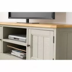 Maison Belfort TV-Lowboard Lavalle - Kiefer teilmassiv - Kiefer / Hellgrau -Kommoden Verkäufe 2023 1000224141 210723 09290000004 DETAILS P000000001000224141