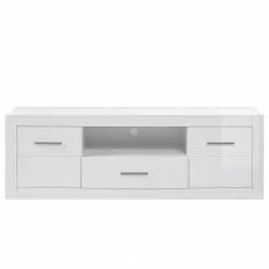 Loftscape TV-Lowboard Bricktown II - Hochglanz Weiß / Matt Weiß -Kommoden Verkäufe 2023 1000224381 200904 12202200018 DETAILS P000000001000224381