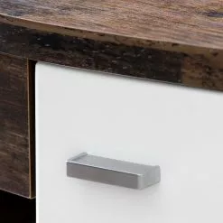 Fredriks TV-Lowboard Karlsburg - Hochglanz Weiß / Altholz Dekor -Kommoden Verkäufe 2023 1000224460 210811 15301000041 DETAILS P000000001000224460