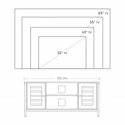 Red Living TV-Lowboard Condover II - Braun / Schwarz 15 Red Living TV-Lowboard Condover II - Braun / Schwarz -Kommoden Verkäufe 2023 1000225821 200914 06125600102 SKETCH DETAILS P000000001000225821 sketch