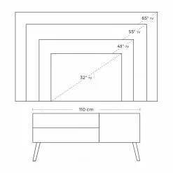 Red Living TV-Lowboard Hickling II - Braun / Gummibaum -Kommoden Verkäufe 2023 1000225822 200914 06130600110 SKETCH DETAILS P000000001000225822 sketch
