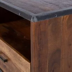 Ars manufacti TV-Lowboard Mackz I - Akazie massiv - Akazie Dunkel / Antik Schwarz -Kommoden Verkäufe 2023 1000226069 220126 15550100045 DETAILS P000000001000226069