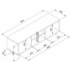 Naturoo TV-Lowboard Bouzy - Eiche Sonoma Dekor 19 Naturoo TV-Lowboard Bouzy - Eiche Sonoma Dekor -Kommoden Verkäufe 2023 1000227258 201007 13494400039 SKETCH DETAILS P000000001000227258 sketch