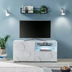 Loftscape TV-Lowboard Roubia I - Hochglanz Weiß -Kommoden Verkäufe 2023 1000229870 201106 11365600002 MOOD DETAILS P000000001000229870 mood