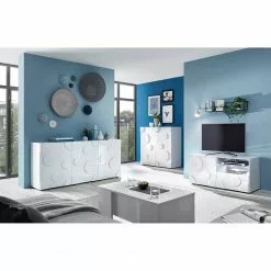 Loftscape TV-Lowboard Roubia I - Hochglanz Weiß -Kommoden Verkäufe 2023 1000229870 201106 11370000004 MOOD DETAILS P000000001000229870 mood