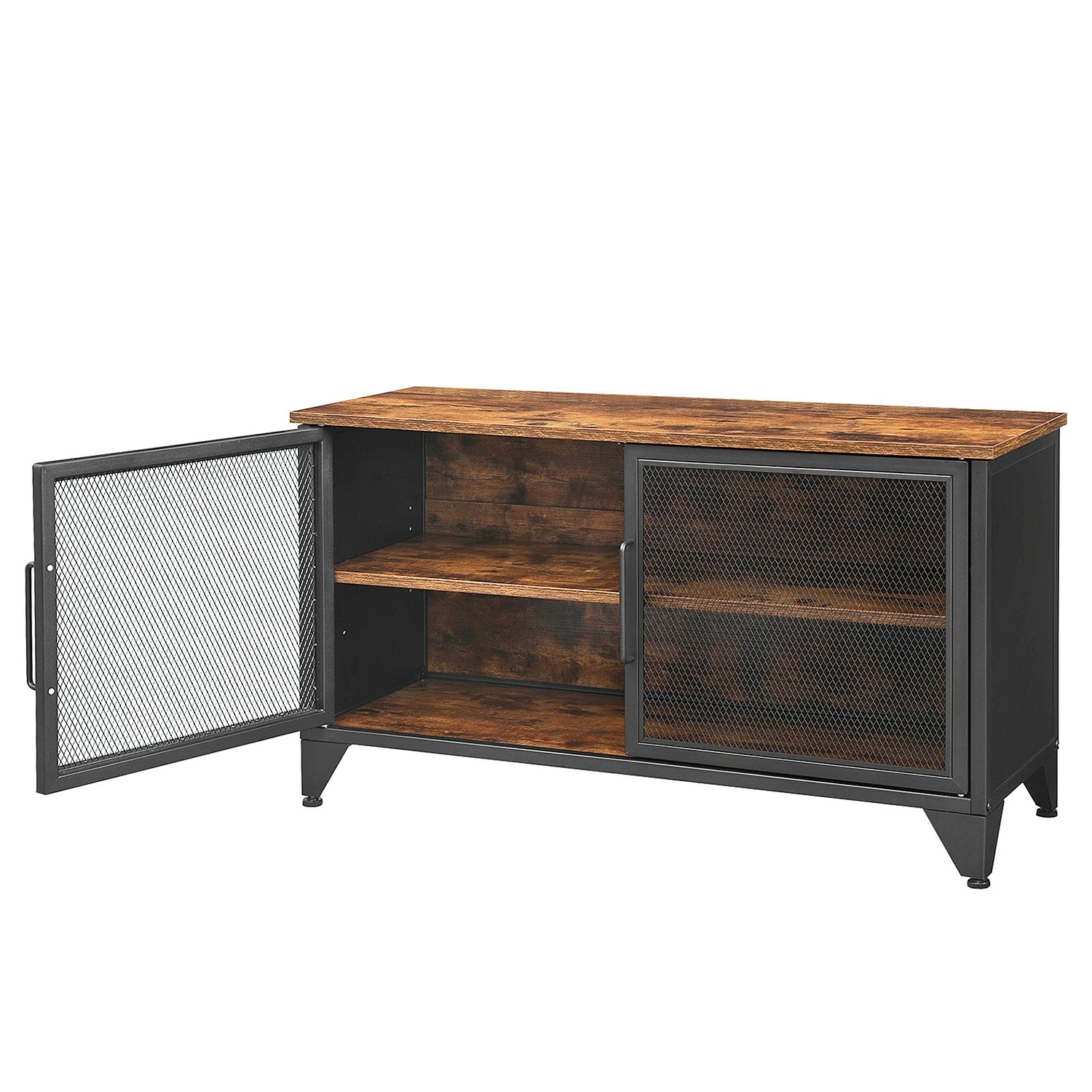 Red Living TV-Lowboard Thenon - Schwarz / Braun 5 Red Living TV-Lowboard Thenon - Schwarz / Braun – Bild 3