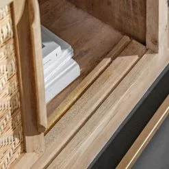 Naturoo TV-Lowboard Rumilly - Rattangeflecht / Mango massiv -Kommoden Verkäufe 2023 1000239524 210908 16520400006 DETAILS P000000001000239524