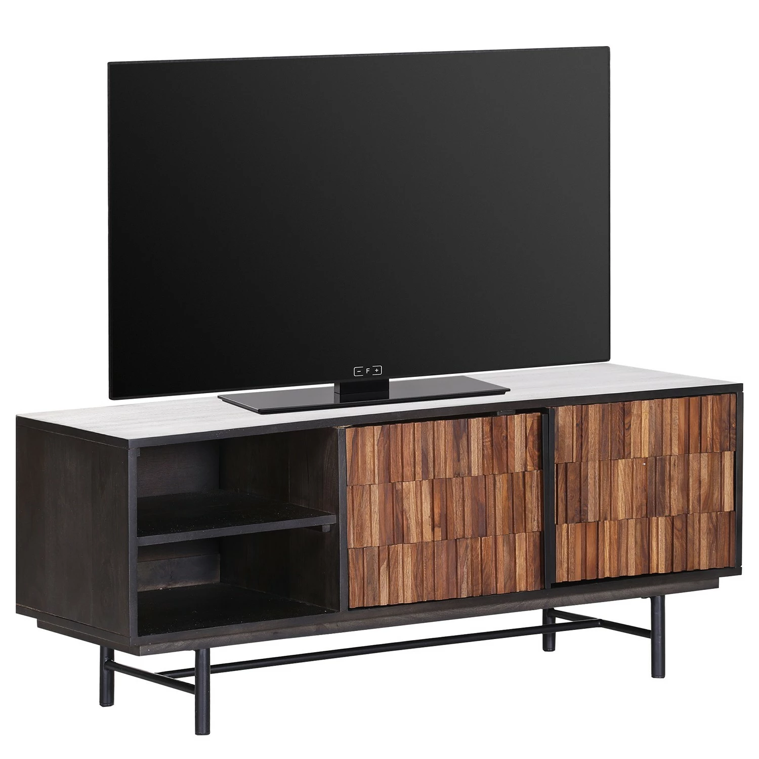 Red Living TV-Lowboard Sanvic - Sheesham / Akazie massiv - Sheesham / Anthrazit 3 Red Living TV-Lowboard Sanvic - Sheesham / Akazie massiv - Sheesham / Anthrazit
