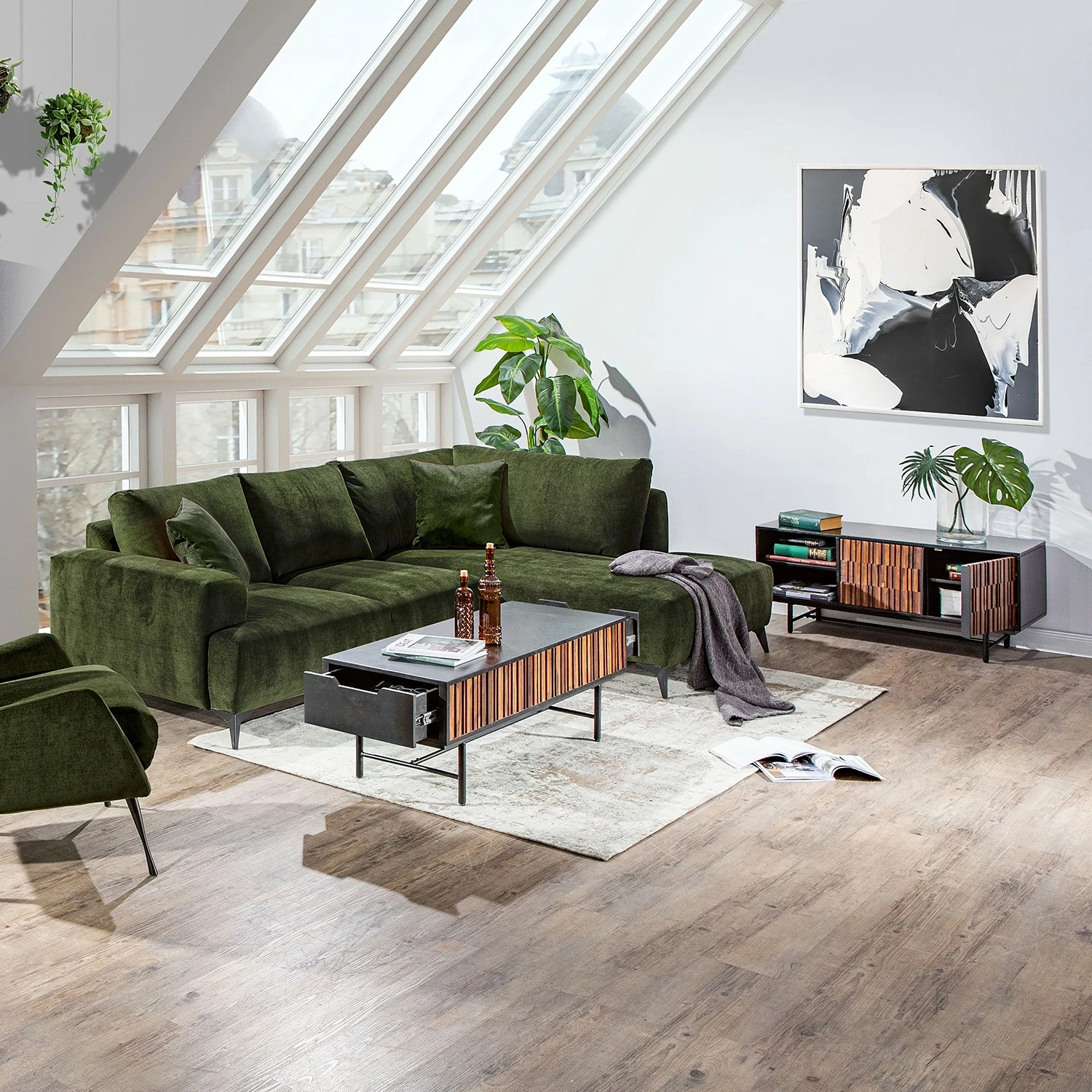 Red Living TV-Lowboard Sanvic - Sheesham / Akazie massiv - Sheesham / Anthrazit 5 Red Living TV-Lowboard Sanvic - Sheesham / Akazie massiv - Sheesham / Anthrazit – Bild 3