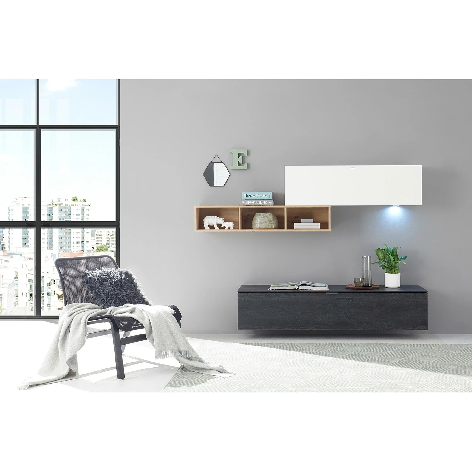 Loftscape TV-Lowboard Booster II - Eiche Schwarz - Breite: 162 cm 5 Loftscape TV-Lowboard Booster II - Eiche Schwarz - Breite: 162 cm – Bild 3