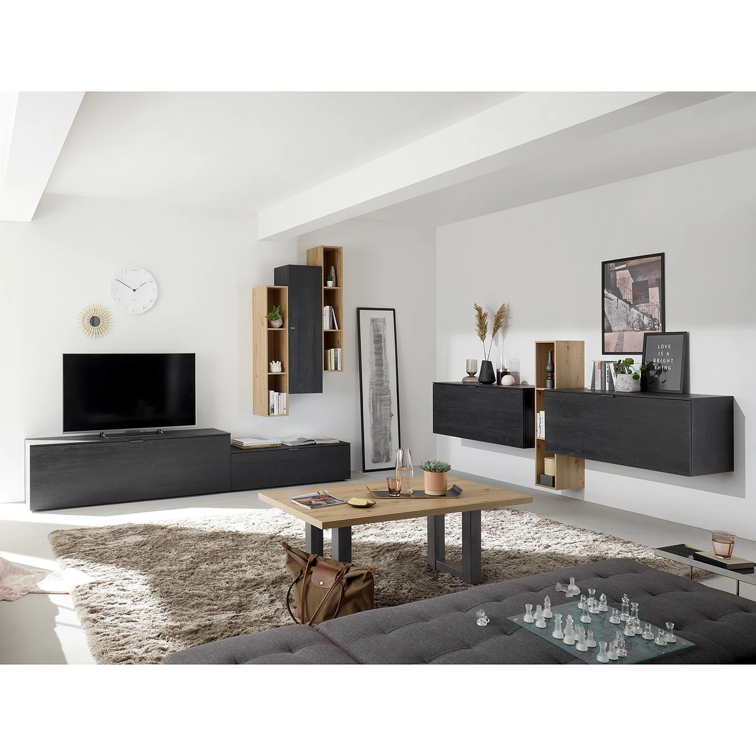 Loftscape TV-Lowboard Booster II - Eiche Schwarz - Breite: 162 cm 6 Loftscape TV-Lowboard Booster II - Eiche Schwarz - Breite: 162 cm – Bild 4