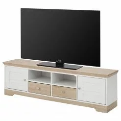 Ridgevalley TV-Lowboard Rebais II - Weiß / Beige