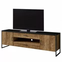 Red Living TV-Lowboard Turriers I - Fichte Dekor / Matt Schwarz