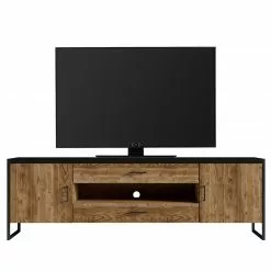 Red Living TV-Lowboard Turriers I - Fichte Dekor / Matt Schwarz -Kommoden Verkäufe 2023 1000245411 210217 13045400041 DETAILS P000000001000245411