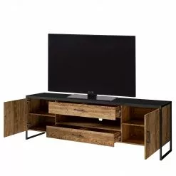 Red Living TV-Lowboard Turriers I - Fichte Dekor / Matt Schwarz -Kommoden Verkäufe 2023 1000245411 210217 13045500042 DETAILS P000000001000245411