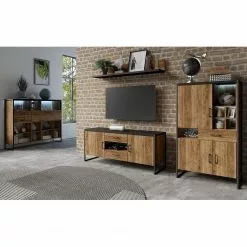 Red Living TV-Lowboard Turriers II - Fichte Dekor / Matt Schwarz -Kommoden Verkäufe 2023 1000245422 210217 13055400079 MOOD DETAILS P000000001000245422 mood