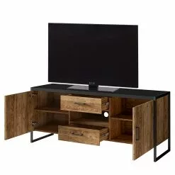 Red Living TV-Lowboard Turriers II - Fichte Dekor / Matt Schwarz -Kommoden Verkäufe 2023 1000245422 210217 13055800081 DETAILS P000000001000245422