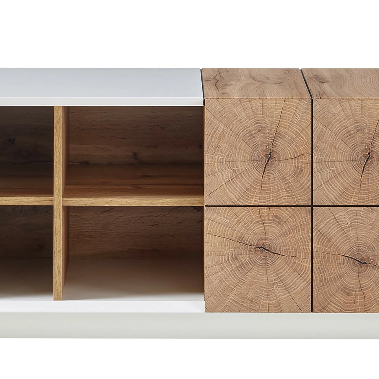 Loftscape TV-Lowboard Crecora - Weiß / Eiche Dekor 9 Loftscape TV-Lowboard Crecora - Weiß / Eiche Dekor – Bild 7