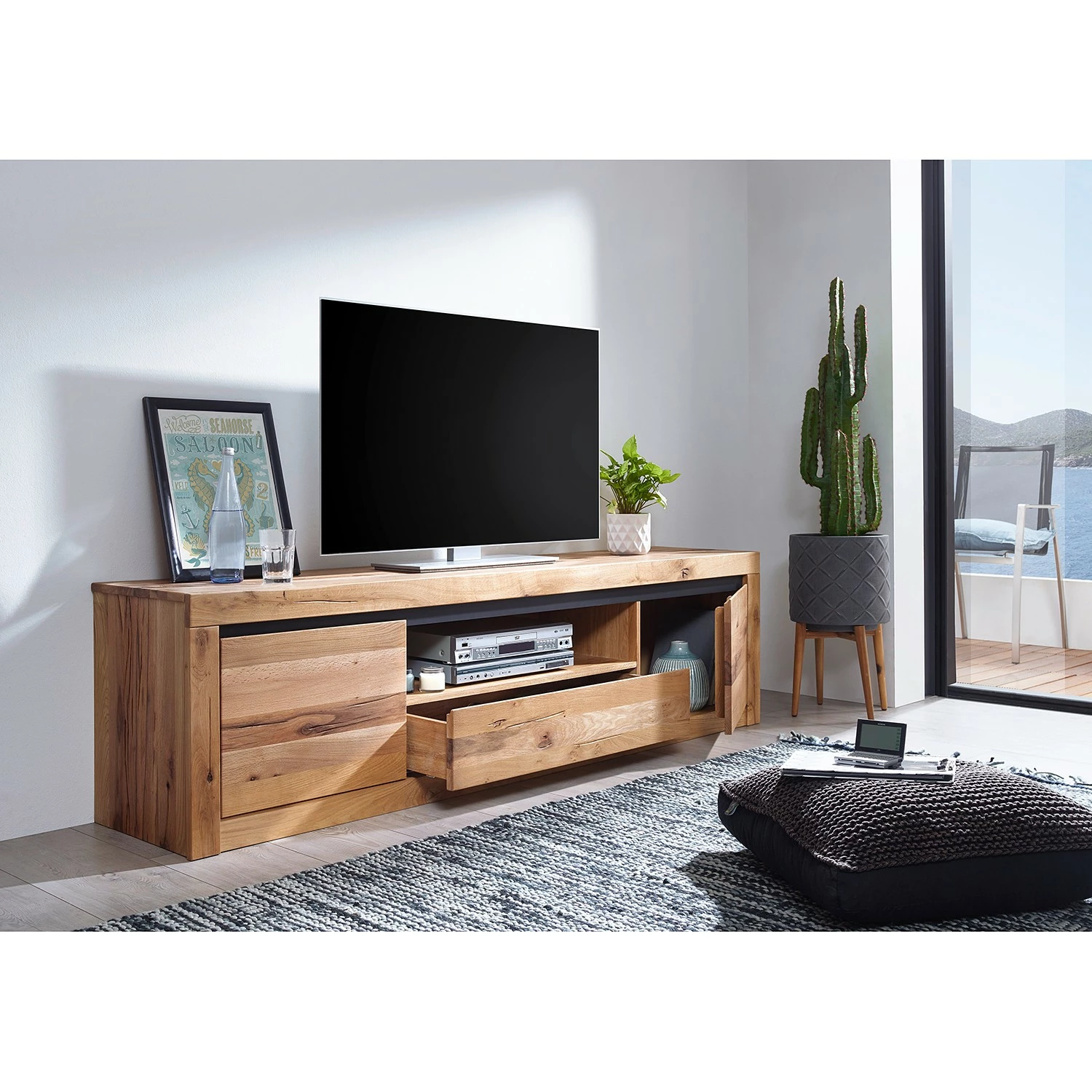 Naturoo TV-Lowboard Gerville III - Wildeiche massiv 5 Naturoo TV-Lowboard Gerville III - Wildeiche massiv – Bild 3