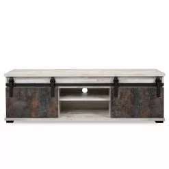 Maison Belfort TV-Lowboard Janze - Kiefer Weiß Dekor / Vintage Braun -Kommoden Verkäufe 2023 1000254967 210322 08495500009 DETAILS P000000001000254967