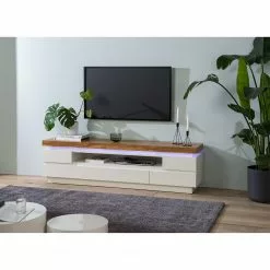 Fredriks TV-Lowboard Namona II - Inkl. Beleuchtung - Eiche Dekor / Weiß -Kommoden Verkäufe 2023 1000255072 220729 021 MOOD DETAILS P000000001000255072 mood