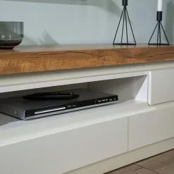 Fredriks TV-Lowboard Namona II - Inkl. Beleuchtung - Eiche Dekor / Weiß -Kommoden Verkäufe 2023 1000255072 220729 052 DETAILS P000000001000255072