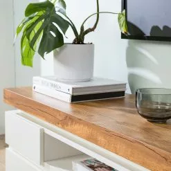 Fredriks TV-Lowboard Namona II - Inkl. Beleuchtung - Eiche Dekor / Weiß -Kommoden Verkäufe 2023 1000255072 220729 053 DETAILS P000000001000255072