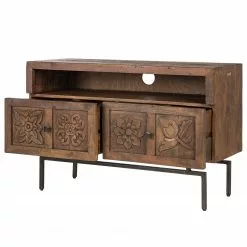 Wolf-Möbel TV-Lowboard Carving - Akazie massiv -Kommoden Verkäufe 2023 1000256998 220520 033 DETAILS P000000001000256998