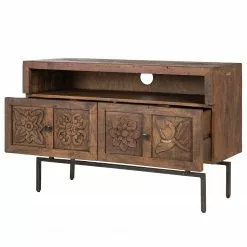 Wolf-Möbel TV-Lowboard Carving - Akazie massiv -Kommoden Verkäufe 2023 1000256998 220520 034 DETAILS P000000001000256998