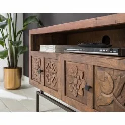 Wolf-Möbel TV-Lowboard Carving - Akazie massiv -Kommoden Verkäufe 2023 1000256998 220615 022 MOOD DETAILS P000000001000256998 mood