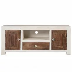 Wolf-Möbel TV-Lowboard Maison - Akazie massiv - Akazie Stone / Antik Weiß -Kommoden Verkäufe 2023 1000257236 220406 030 DETAILS P000000001000257236