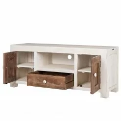 Wolf-Möbel TV-Lowboard Maison - Akazie massiv - Akazie Stone / Antik Weiß -Kommoden Verkäufe 2023 1000257236 220406 038 DETAILS P000000001000257236