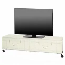 Loftscape TV-Lowboard Vebret - Metall - Cremeweiß