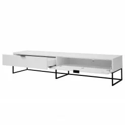 Loftscape TV-Lowboard Kaina - Weiß / Schwarz -Kommoden Verkäufe 2023 1000263291 210430 14473100157 DETAILS P000000001000263291