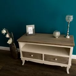 Ridgevalley TV-Lowboard Pua - Eukalyptus massiv - Cremeweiß / Braun -Kommoden Verkäufe 2023 1000270686 210602 06133000114 MOOD DETAILS P000000001000270686 mood