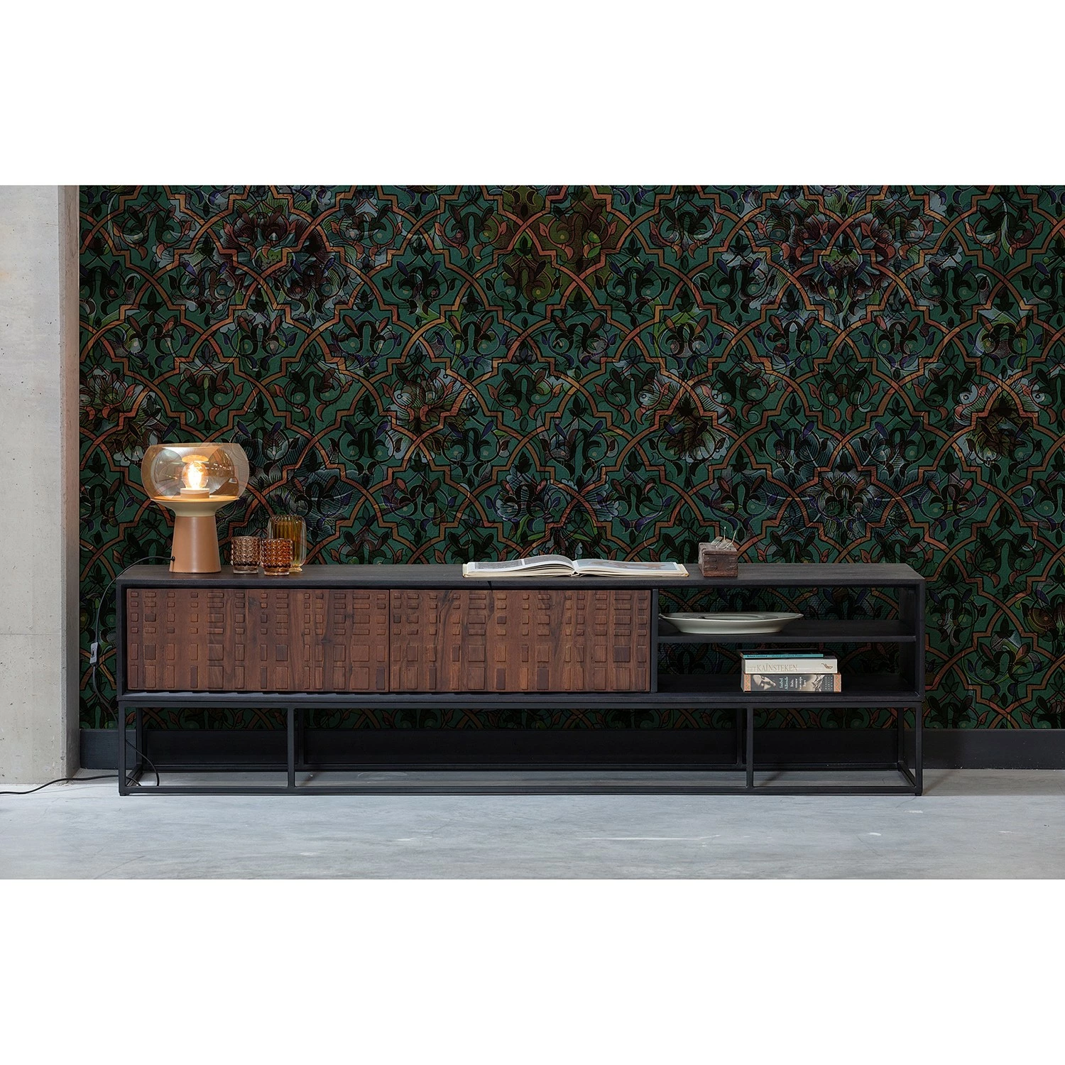 Red Living TV-Lowboard Dynk - Sheesham massiv - Sheesham / Schwarz 4 Red Living TV-Lowboard Dynk - Sheesham massiv - Sheesham / Schwarz – Bild 2