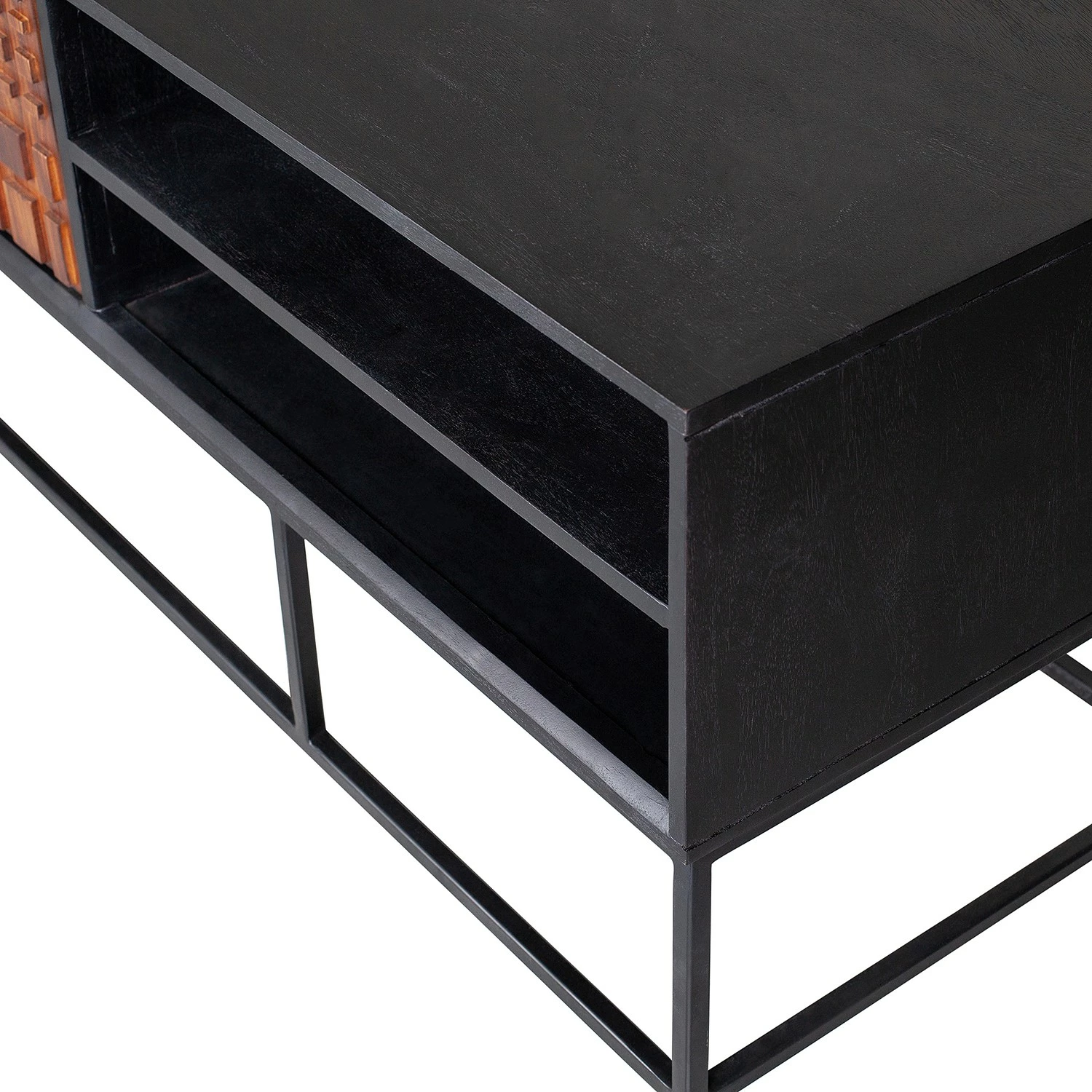 Red Living TV-Lowboard Dynk - Sheesham massiv - Sheesham / Schwarz 7 Red Living TV-Lowboard Dynk - Sheesham massiv - Sheesham / Schwarz – Bild 5