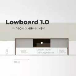 Studio Copenhagen TV-Lowboard Maayka I - Eiche teilmassiv - Mushroom Creme / Eiche Hell -Kommoden Verkäufe 2023 1000277386 211111 144903000511 SKETCH DETAILS P000000001000277386 sketch