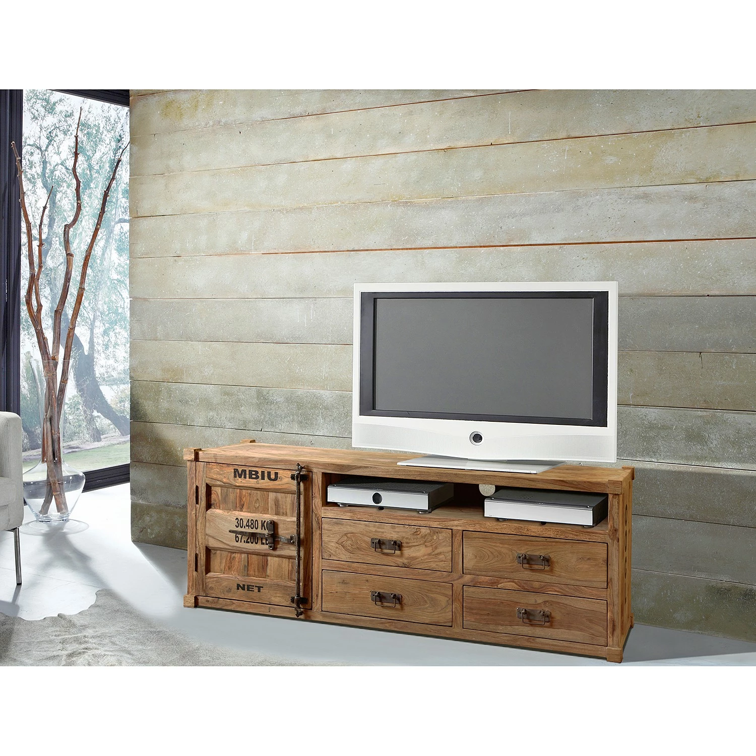 Wolf-Möbel TV-Lowboard Container II - Sheesham 4 Wolf-Möbel TV-Lowboard Container II - Sheesham – Bild 2