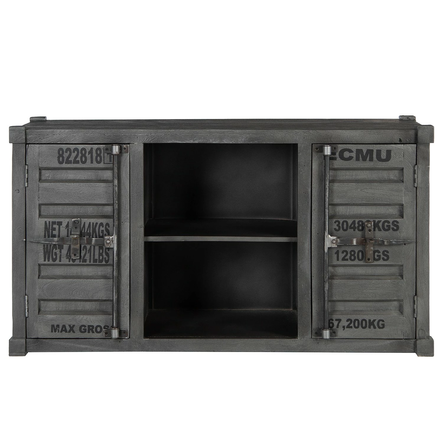 Wolf-Möbel TV-Lowboard Container I - Akazie massiv - Akazie Grau 6 Wolf-Möbel TV-Lowboard Container I - Akazie massiv - Akazie Grau – Bild 4