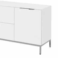 Maja Möbel TV-Lowboard Trend - Glas - Hochglanz Weiß / Chrom -Kommoden Verkäufe 2023 1000284206 210804 14342200005 DETAILS P000000001000284206