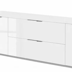 Maja Möbel TV-Lowboard Trend - Glas - Hochglanz Weiß / Chrom -Kommoden Verkäufe 2023 1000284206 210804 14342200006 DETAILS P000000001000284206