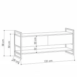 Red Living TV-Lowboard Montone - Metall - Eiche Dekor / Schwarz 9 Red Living TV-Lowboard Montone - Metall - Eiche Dekor / Schwarz -Kommoden Verkäufe 2023 1000284337 210809 06083100063 SKETCH DETAILS P000000001000284337 sketch