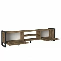 Red Living TV-Lowboard Lanz - Walnuss Dekor / Schwarz -Kommoden Verkäufe 2023 1000284401 210809 06093200209 DETAILS P000000001000284401