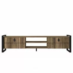 Red Living TV-Lowboard Lanz - Walnuss Dekor / Schwarz -Kommoden Verkäufe 2023 1000284401 210809 06093200210 DETAILS P000000001000284401