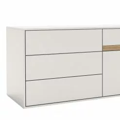 GWINNER Lowboard Calea I - Echtholzfurnier - Matt Weiß / Eiche - Schublade links 9 GWINNER Lowboard Calea I - Echtholzfurnier - Matt Weiß / Eiche - Schublade links -Kommoden Verkäufe 2023 1000285808 211117 16012200050 DETAILS P000000001000285808