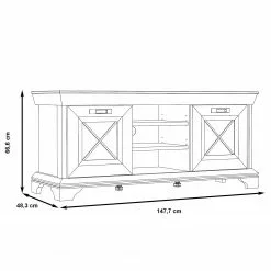 Ridgevalley TV-Lowboard Kimbark II - Pinie Weiß Dekor -Kommoden Verkäufe 2023 1000295072 210924 143049000584 SKETCH DETAILS P000000001000295072 sketch